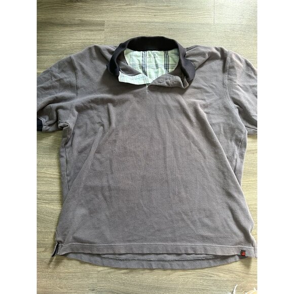 Vintage WOOLRICH Collar Shirt X-Large 3-Button Gray Short Sleeves 100% Cotton - Picture 1 of 5